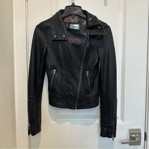 Mackage / Aritzia - Black Leather Jacket - Size XXS